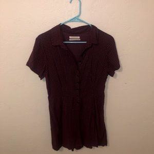 Red and black romper